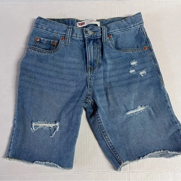 Levi’s Lot of 3 Shorts Denim and Tan Boys 10 Regular - Picture 5 of 11